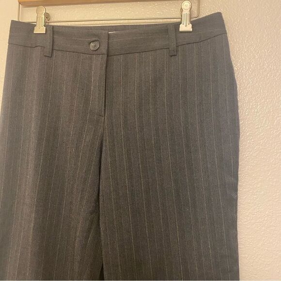 Cabi 155 pinstripe gray black slacks mid rise dress pants trouser Career wear 10 - Picture 4 of 10